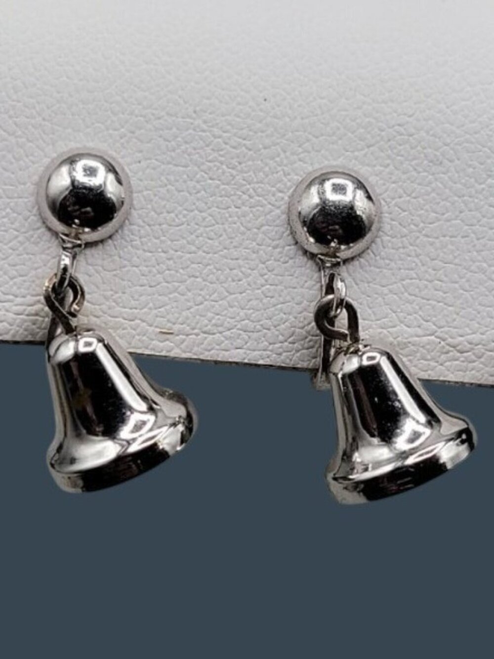 Vintage Marvel Sterling Pearl Bells Dangling Screwback Earrings 925 Silver